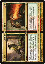 Flesh // Blood (DGM-128) - Dragon's Maze Foil