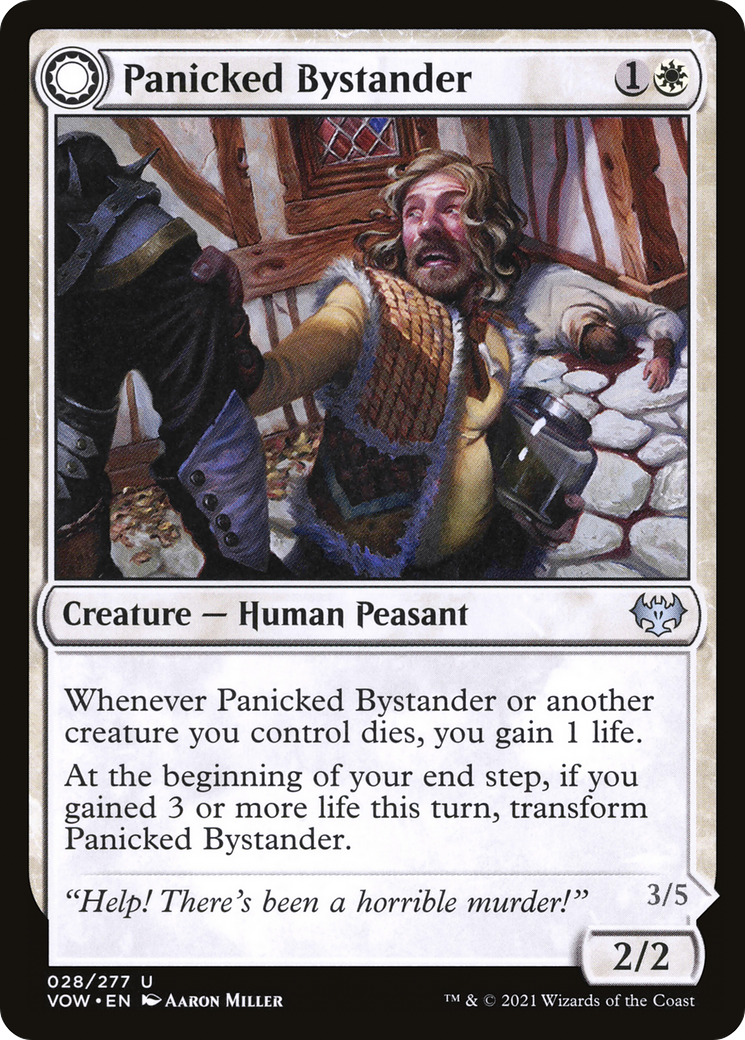 Panicked Bystander (VOW-028) - Innistrad: Crimson Vow: (Double Faced Transform)