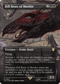 Fell Beast of Mordor (Borderless) (Surge Foil) (LTC-557) - Tales of Middle-earth Commander Foil