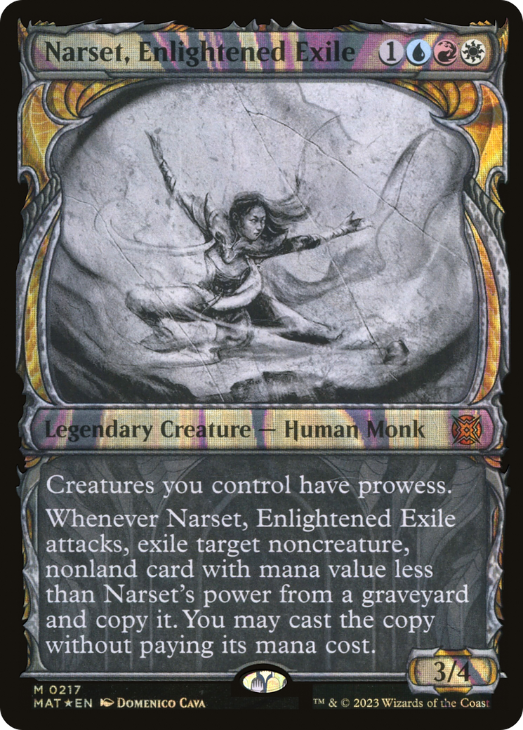 Narset, Enlightened Exile (Halo Foil) (MAT-217) - March of the Machine: The Aftermath: (Showcase) Foil