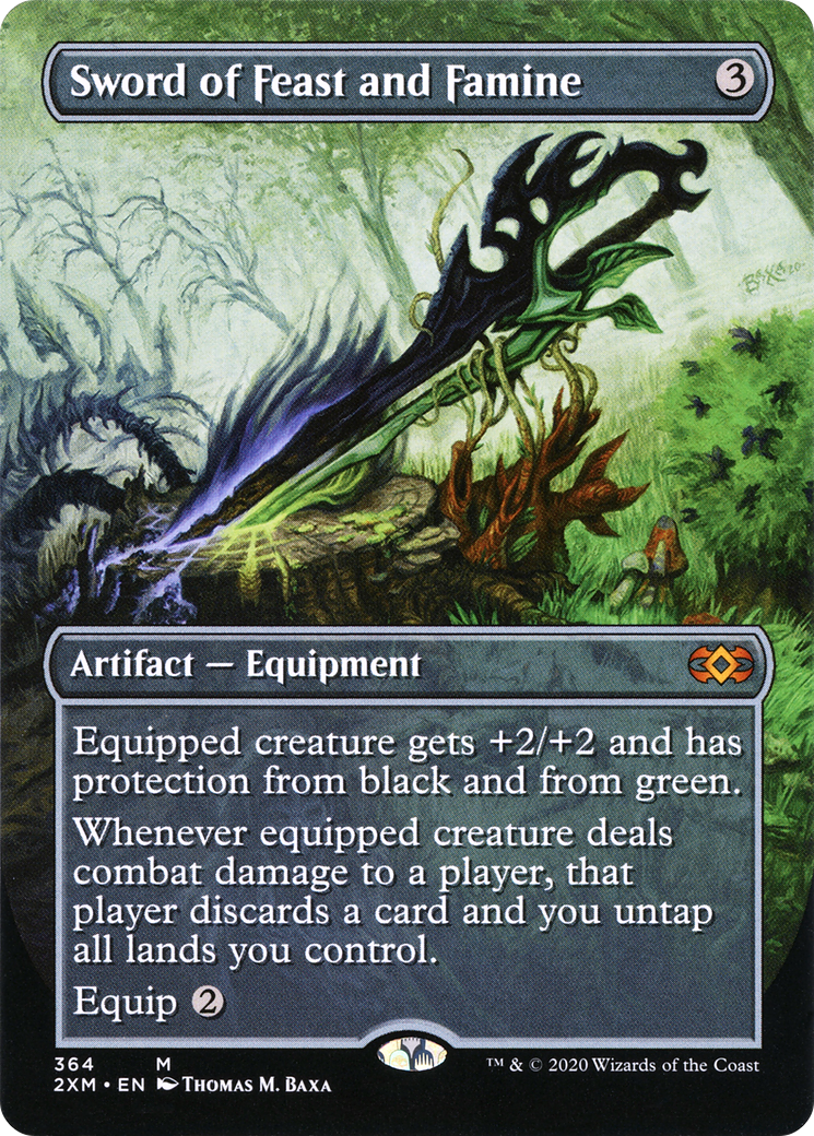 Sword of Feast and Famine (Borderless) (2XM-364) - Double Masters