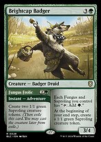 Brightcap Badger (BLC-028) - Bloomburrow Commander