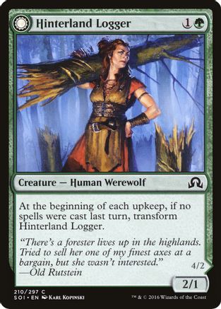 Hinterland Logger (SOI-210) - Shadows over Innistrad: (Double Faced Transform)