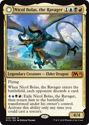 Nicol Bolas, the Ravager (M19-218) - Core Set 2019: (originpwdfc)