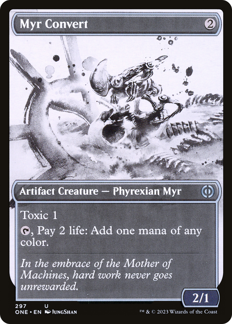 Myr Convert (Showcase) (ONE-297) - Phyrexia: All Will Be One: (Showcase) Foil
