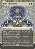 Blind Obedience (WOT-001) - Wilds of Eldraine: Enchanting Tales: (Showcase) (Borderless) Foil