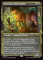 Reluctant Role Model (Showcase) (DSK-303) - Duskmourn: House of Horror: (Showcase) Foil