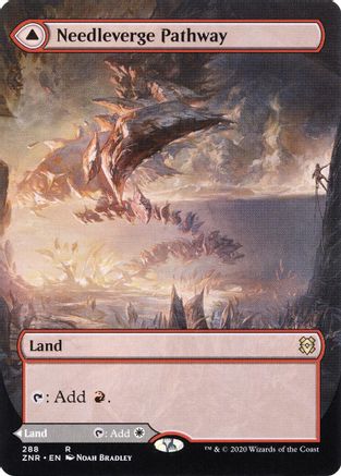 Needleverge Pathway (Borderless) (ZNR-288) - Zendikar Rising: (Showcase) (Borderless) Foil