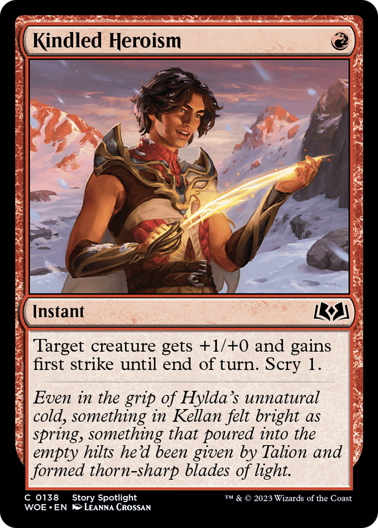 Kindled Heroism (WOE-138) - Wilds of Eldraine Foil
