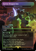 Green Dragon Inn - Homeward Path (Serial Numbered) (LTC-395) - Tales of Middle-earth Commander / Green Dragon Inn (Borderless) Foil