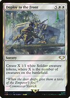 Deploy to the Front (Surge Foil) (40K-184) - Warhammer 40,000 Commander Foil