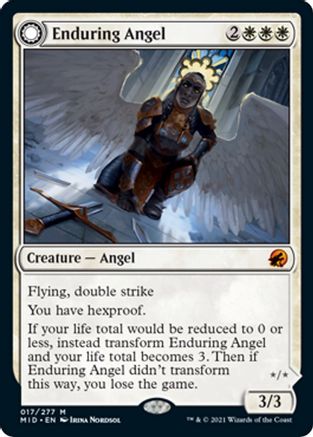 Enduring Angel (MID-017) - Innistrad: Midnight Hunt: (Double Faced Transform)