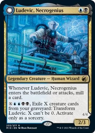 Ludevic, Necrogenius (MID-233) - Innistrad: Midnight Hunt: (Double Faced Transform)