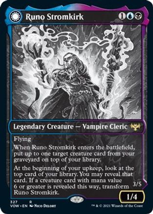 Runo Stromkirk (Showcase) (327) (VOW-327) - Innistrad: Crimson Vow: (Showcase, Double Faced Transform)