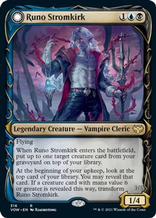 Runo Stromkirk (Showcase) (316) (VOW-316) - Innistrad: Crimson Vow: (Showcase, Double Faced Transform) Foil