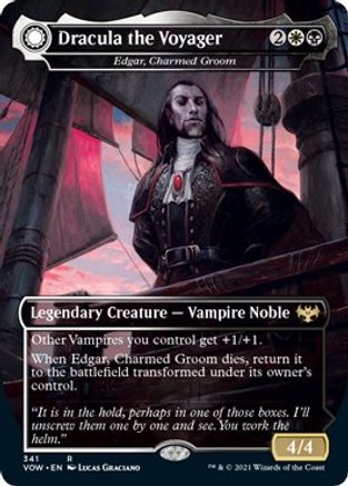 Dracula the Voyager - Edgar, Charmed Groom (VOW-341) - Innistrad: Crimson Vow: (Double Faced Transform) (Borderless) Foil