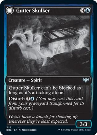 Gutter Skulker (DBL-329) - Innistrad: Double Feature: (Double Faced Transform) Foil