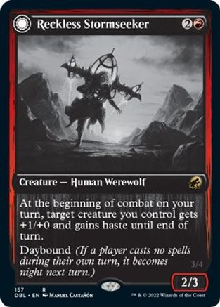 Reckless Stormseeker (DBL-157) - Innistrad: Double Feature: (Double Faced Transform) Foil