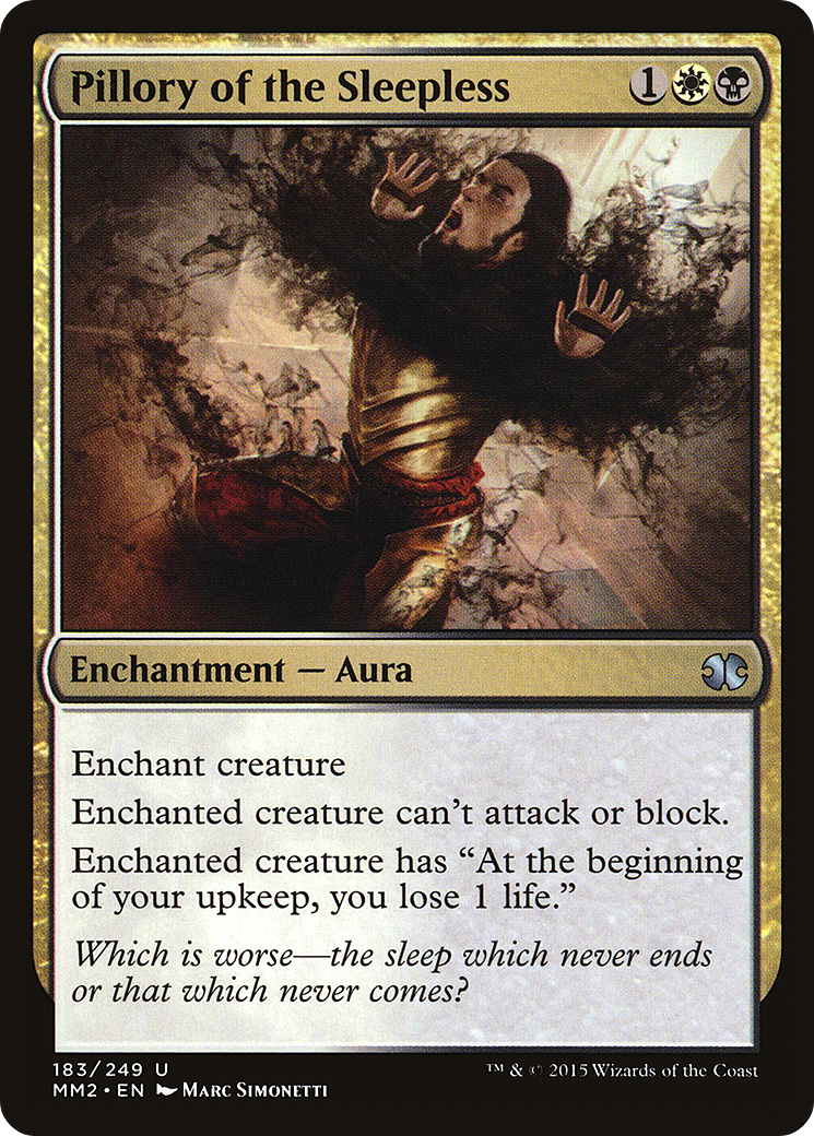 Pillory of the Sleepless (MM2-183) - Modern Masters 2015 Foil
