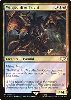 Winged Hive Tyrant (Surge Foil) (40K-148) - Warhammer 40,000 Commander Foil