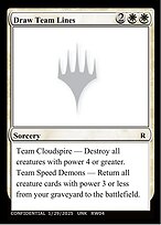 Draw Team Lines (-) - Un-Known Event Playtest Cards