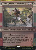 Samut, Vizier of Naktamun (Halo Foil) (MAT-224) - March of the Machine: The Aftermath: (Showcase) (Borderless) Foil