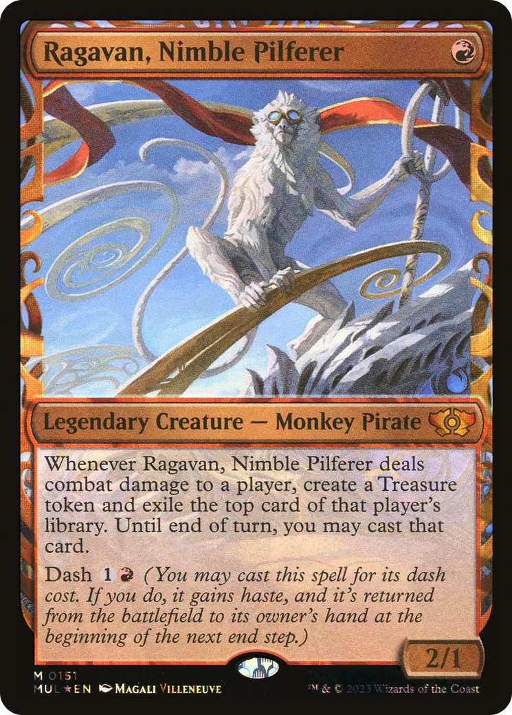 Ragavan, Nimble Pilferer (Halo Foil) (MUL-151) - Multiverse Legends: (Showcase) Foil