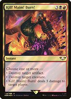 Kill! Maim! Burn! (Surge Foil) (40K-128) - Warhammer 40,000 Commander Foil