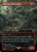 Hunting Velociraptor (Borderless) (Emblem) (REX-030) - Jurassic World Collection Foil