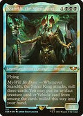 Szarekh, the Silent King (Display Commander) (Surge Foil) - Thick Stock (40K-177) - Warhammer 40,000 Commander Foil