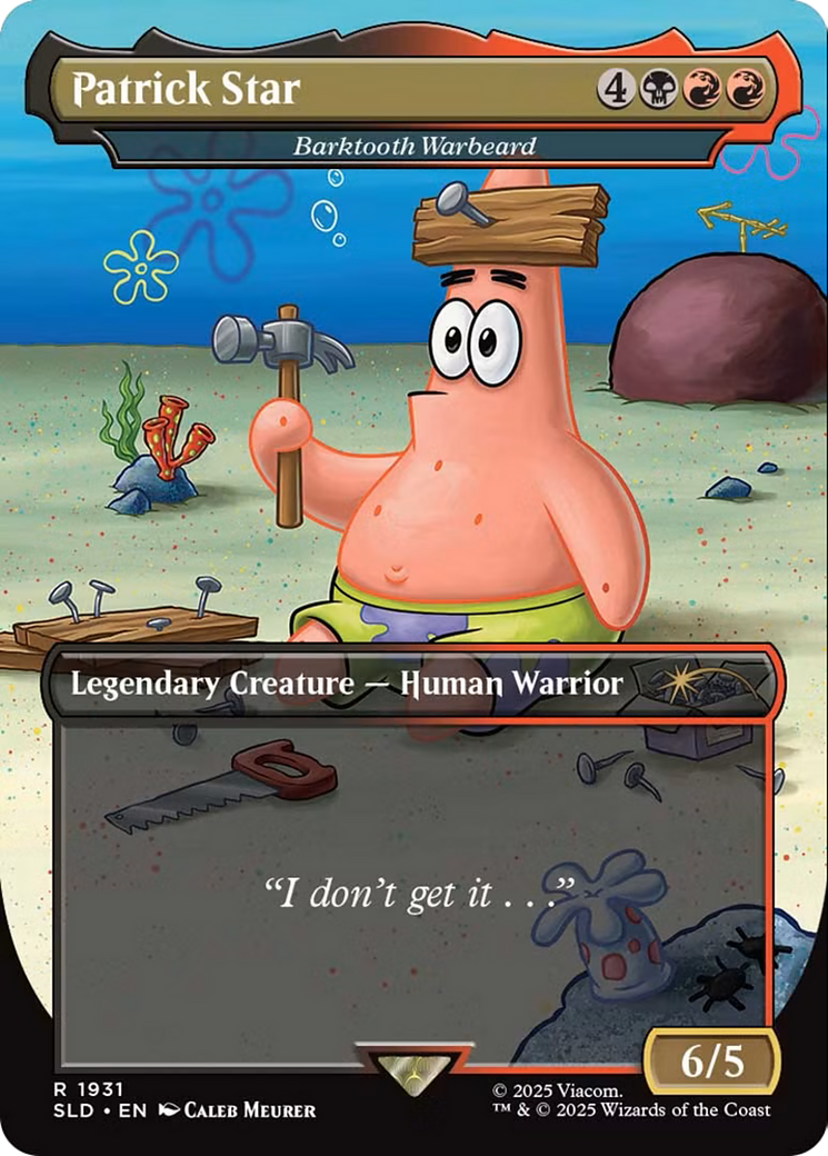 Barktooth Warbeard (SLD-1931) - Secret Lair Drop / Patrick Star (Borderless)