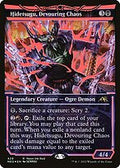 Hidetsugu, Devouring Chaos (Neon Red) (NEO-429) - Kamigawa: Neon Dynasty: (Showcase) Foil