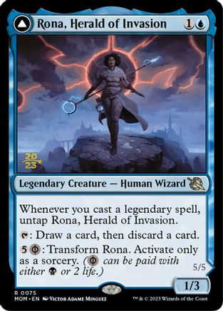 Rona, Herald of Invasion (PRE-75S) - March of the Machine Promos Foil