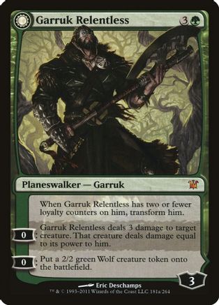 Garruk Relentless (ISD-181) - Innistrad: (Double Faced Transform) Foil