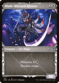 Blade-Blizzard Kitsune (Showcase) (NEO-331) - Kamigawa: Neon Dynasty: (Showcase) Foil