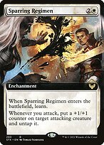 Sparring Regimen (Extended Art) (STX-293) - Strixhaven: School of Mages: (Extended Art)