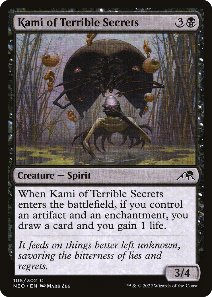 Kami of Terrible Secrets (NEO-105) - Kamigawa: Neon Dynasty Foil