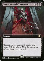 Monumental Corruption (Extended Art) (ONC-034) - Phyrexia: All Will Be One Commander: (Extended Art) Foil