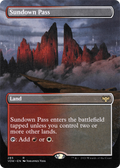 Sundown Pass (Borderless) (VOW-285) - Innistrad: Crimson Vow (Borderless) Foil