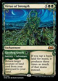 Virtue of Strength (Showcase) (WOE-284) - Wilds of Eldraine: (Showcase)