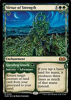 Virtue of Strength (Showcase) (WOE-284) - Wilds of Eldraine: (Showcase)