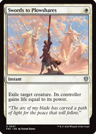 Swords to Plowshares (FRC-037) - Commander: Reality Fracture