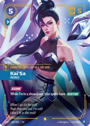 Kai'Sa, Rebel (K/DA Special Art Card) (SP4/005) - Radiance Foil
