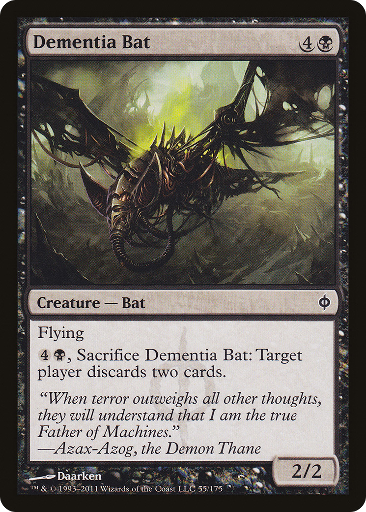 Dementia Bat (NPH-055) - New Phyrexia Foil