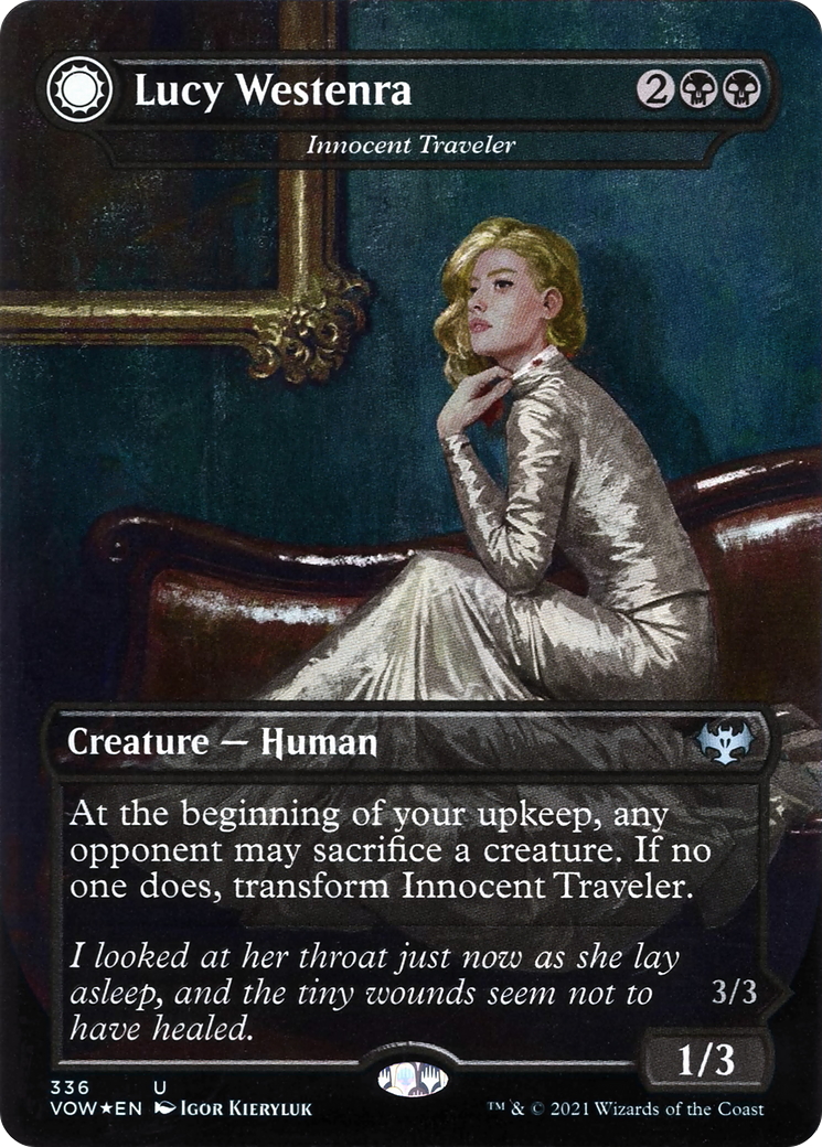 Lucy Westenra - Innocent Traveler (VOW-336) - Innistrad: Crimson Vow: (Double Faced Transform) (Borderless)