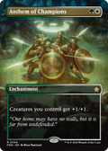 Anthem of Champions (Borderless) (FDN-344) - Foundations: (enchantment)