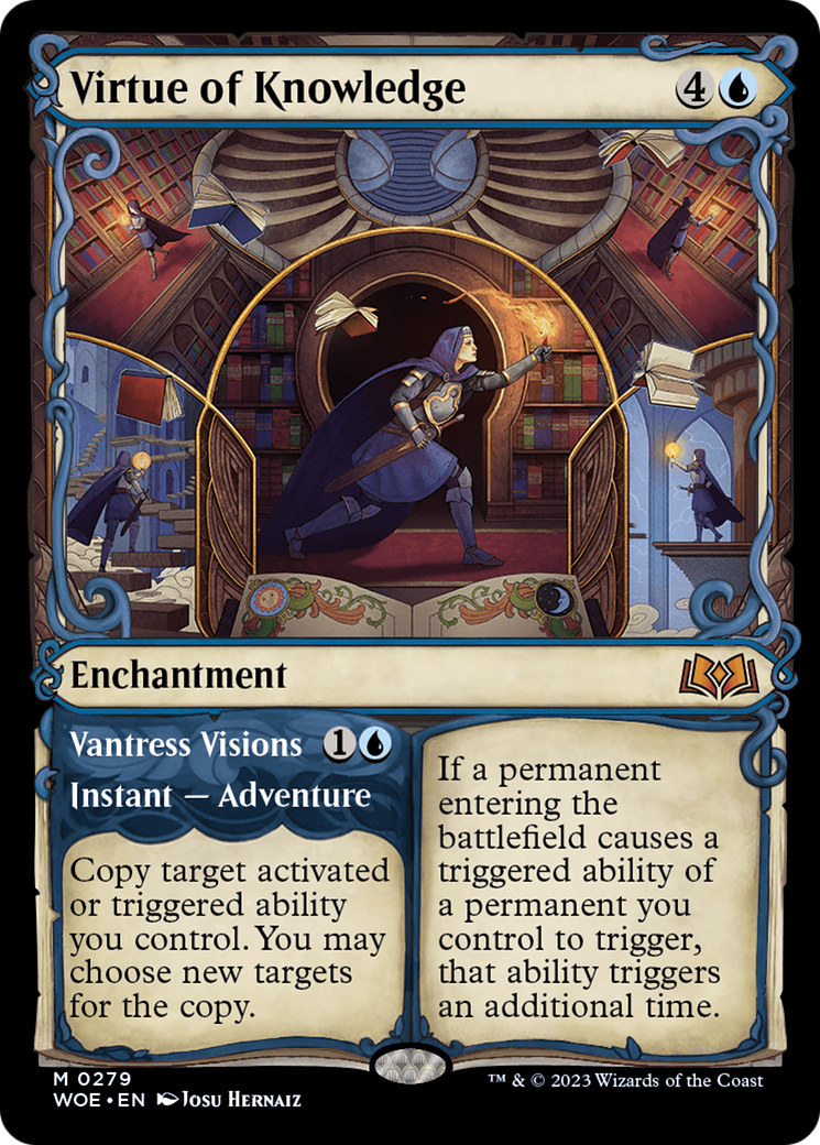 Virtue of Knowledge (Showcase) (WOE-279) - Wilds of Eldraine: (Showcase)