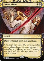Doom Blade (STA-028) - Strixhaven Mystical Archive: (Showcase) (Borderless) Foil