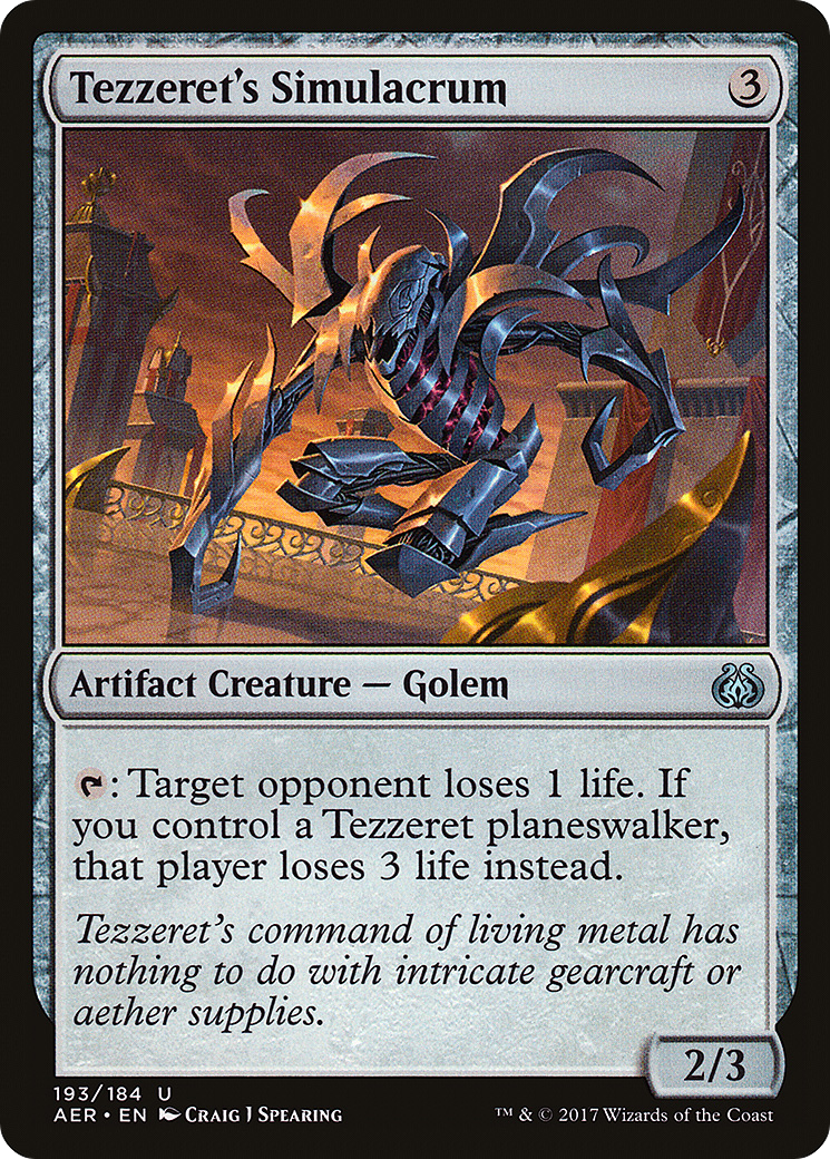 Tezzeret's Simulacrum (AER-193) - Aether Revolt Foil