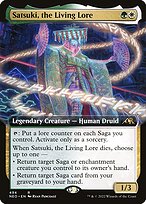 Satsuki, the Living Lore (Extended Art) (NEO-494) - Kamigawa: Neon Dynasty: (Extended Art) Foil